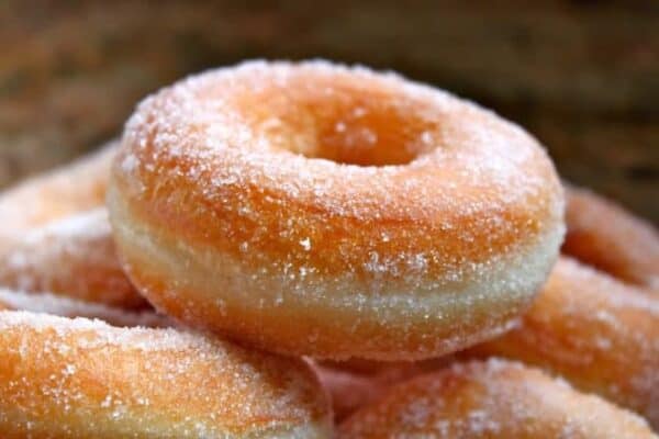 ring doughnut dipped in sugar