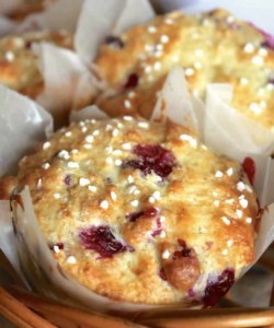 Cranberry and Orange Yogurt Muffins