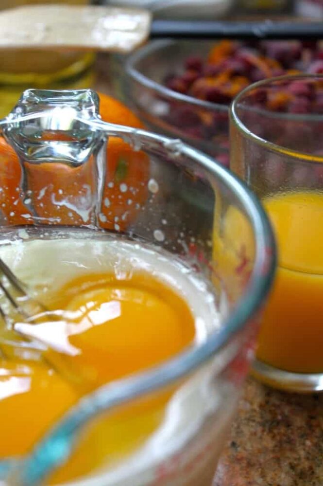egg and yogurt mixture