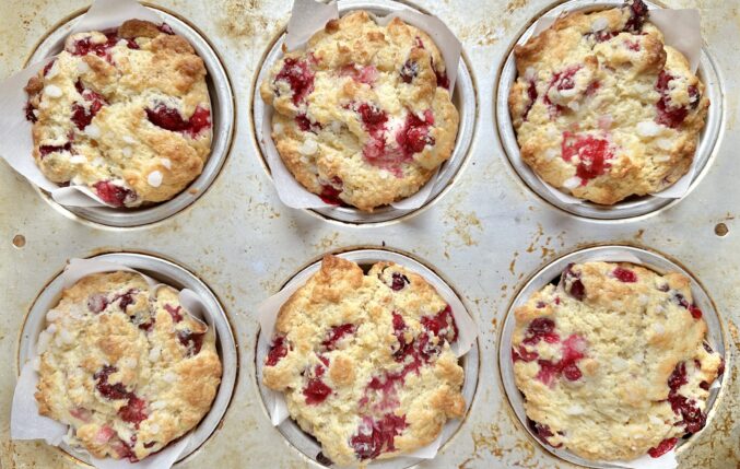 muffins in tray