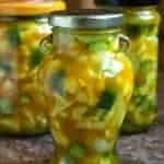 Piccalilli ~ English-style Pickles (Cauliflower, Onions and Gherkins) in Mustard