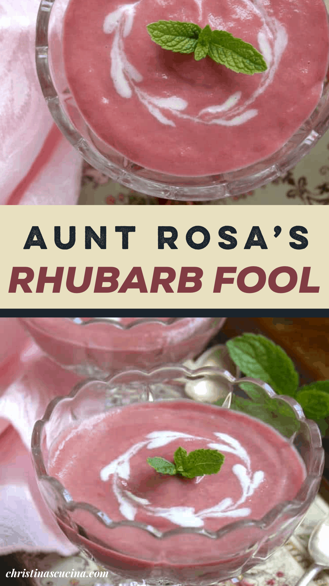 Rhubarb Fool (Aunt Rosa's Very Best Recipe) - Authentic Italian ...