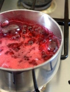 making Raspberry Syrup