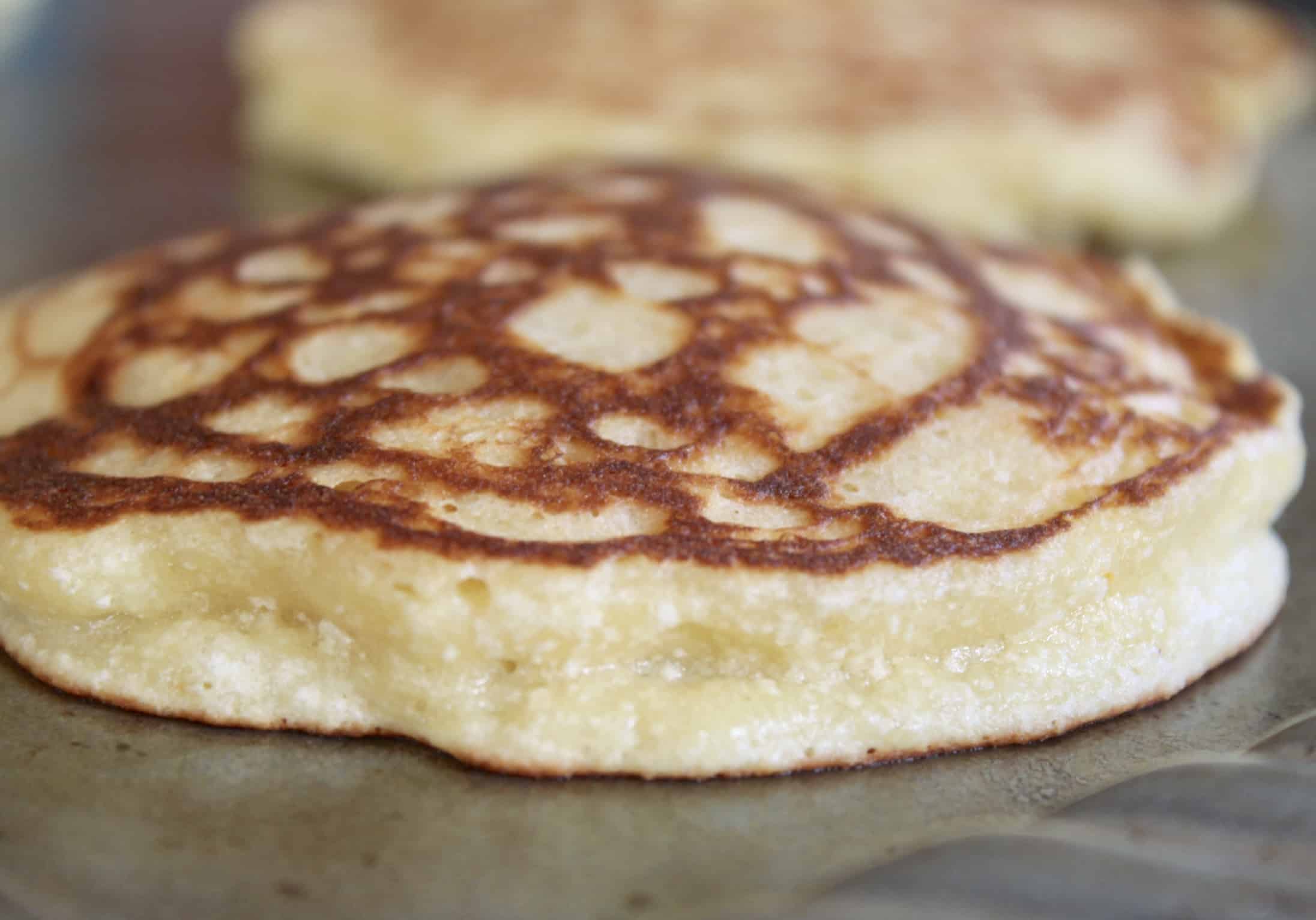 pancake on the griddle