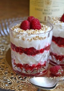 perfect cranachan in a whisky glass