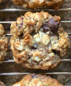 back to school cookies on a cooling rack