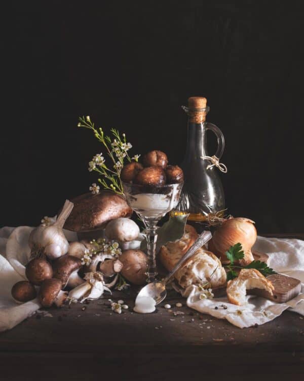 lorna lopez German Christmas market mushrooms photo