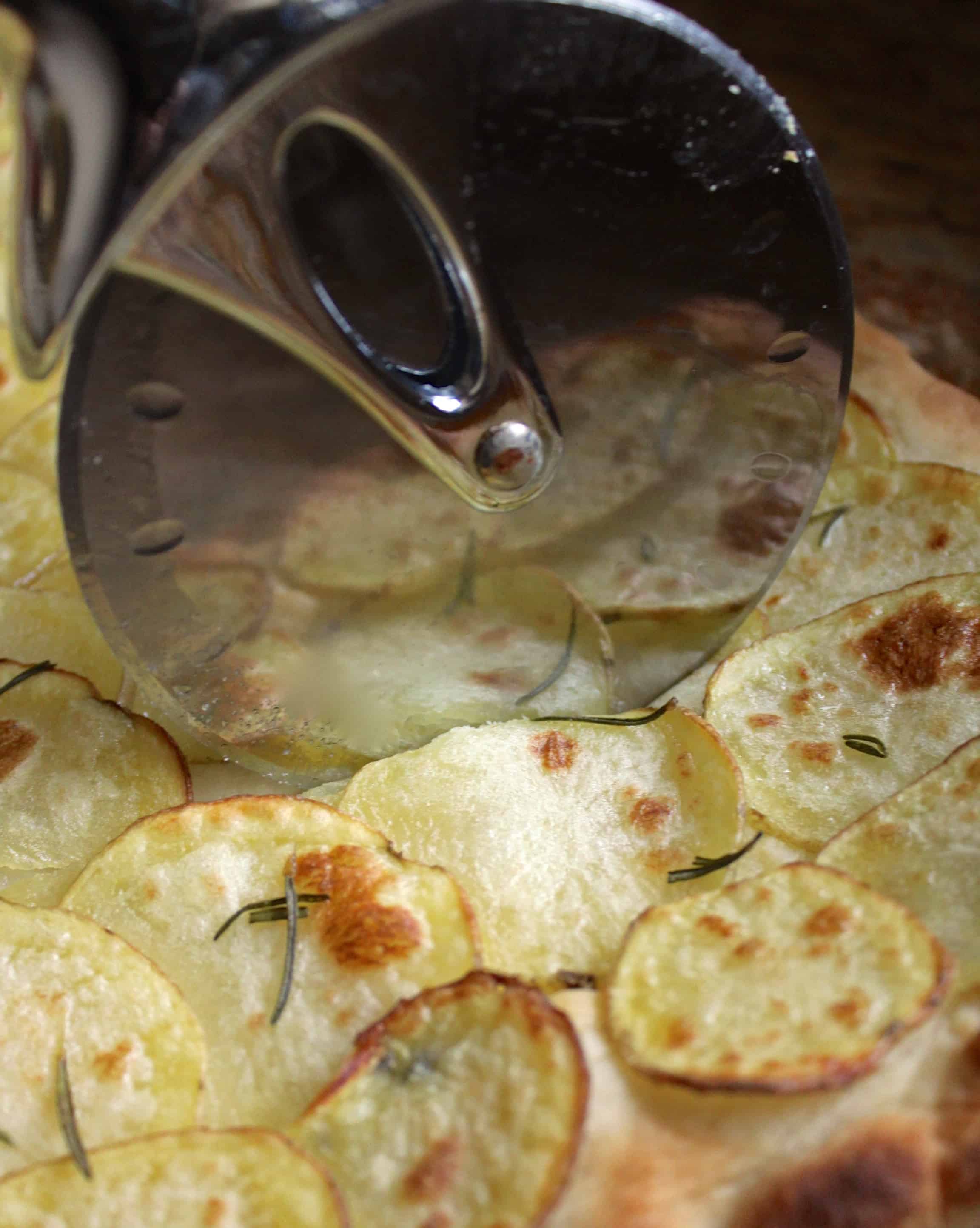 Authentic Italian Potato Pizza (Pizza con Patate) with Yellow Idaho® Potatoes Christina's Cucina