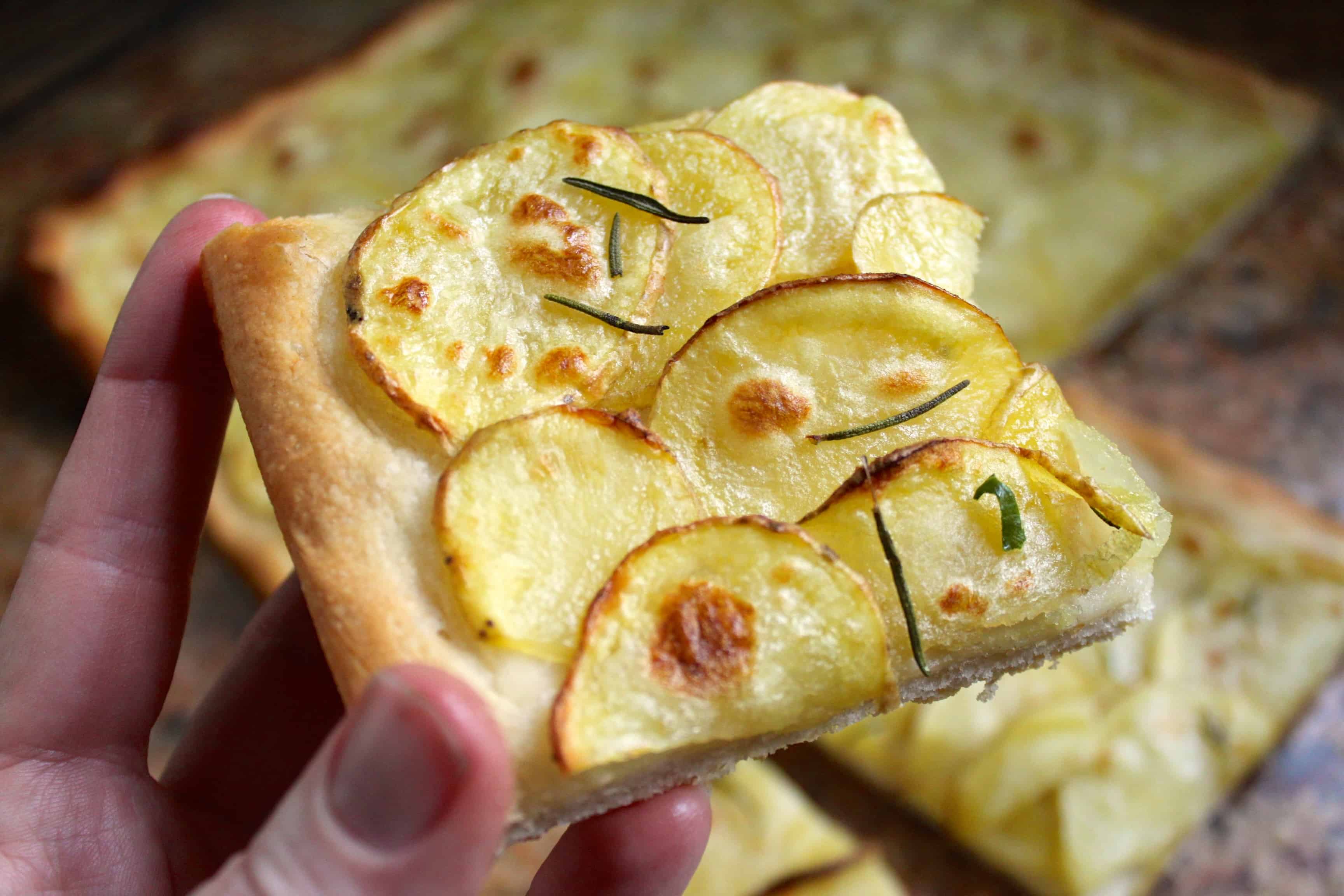Authentic Italian Potato Pizza (Pizza con Patate) with Yellow Idaho® Potatoes Christina's Cucina