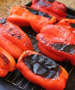 roasting red peppers