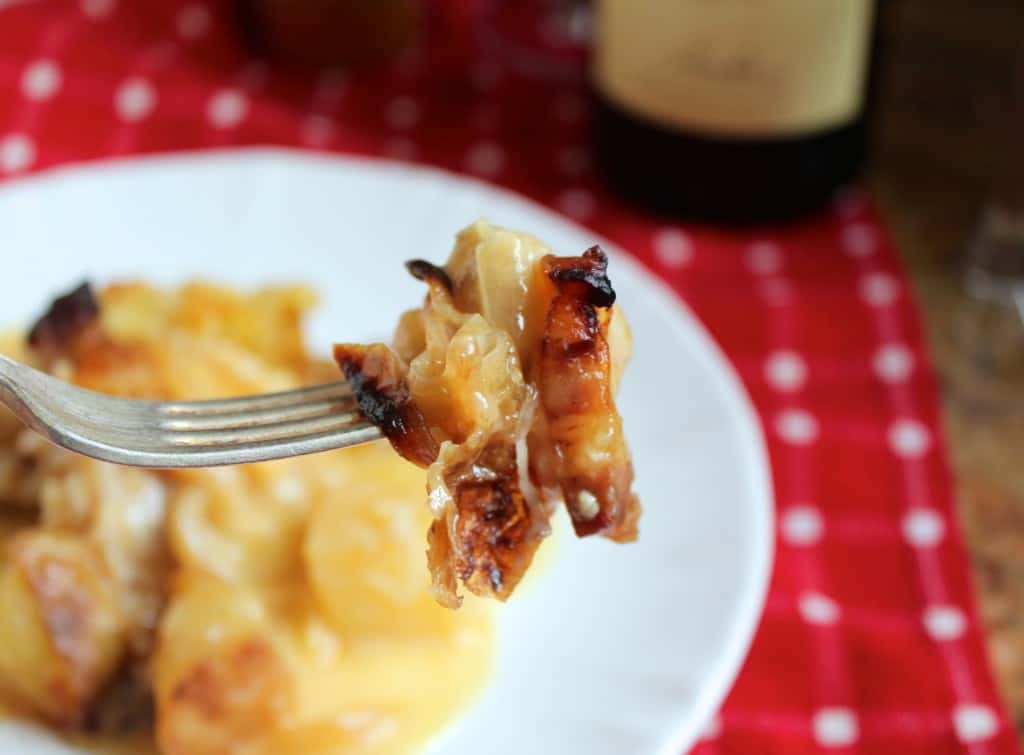 forkful of tartiflette (tartiflette recipe)