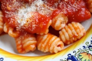 close up of gnocchi