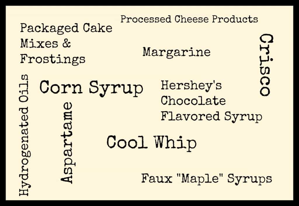 Processed food names