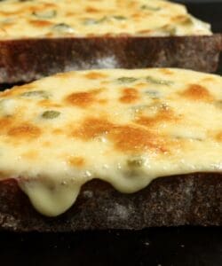 irish rarebit on a tray