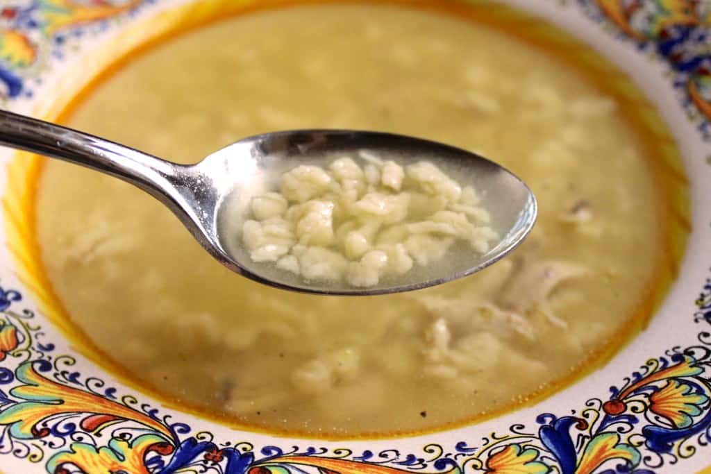 Grattini all'Uovo in soup