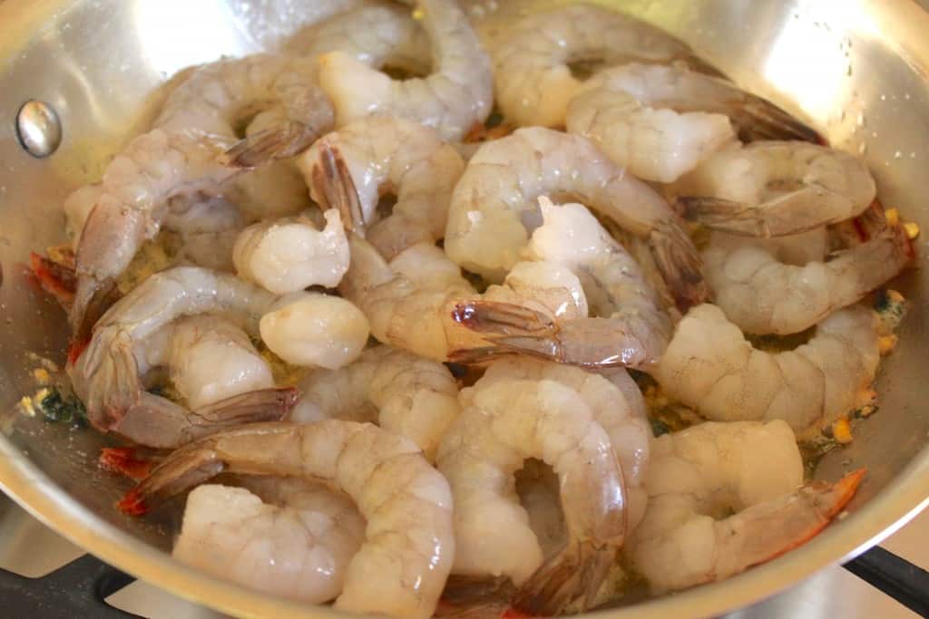 shrimp spaghetti with garlic and butter