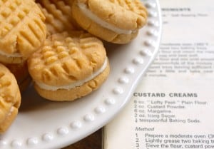 Custard Creams with recipe book