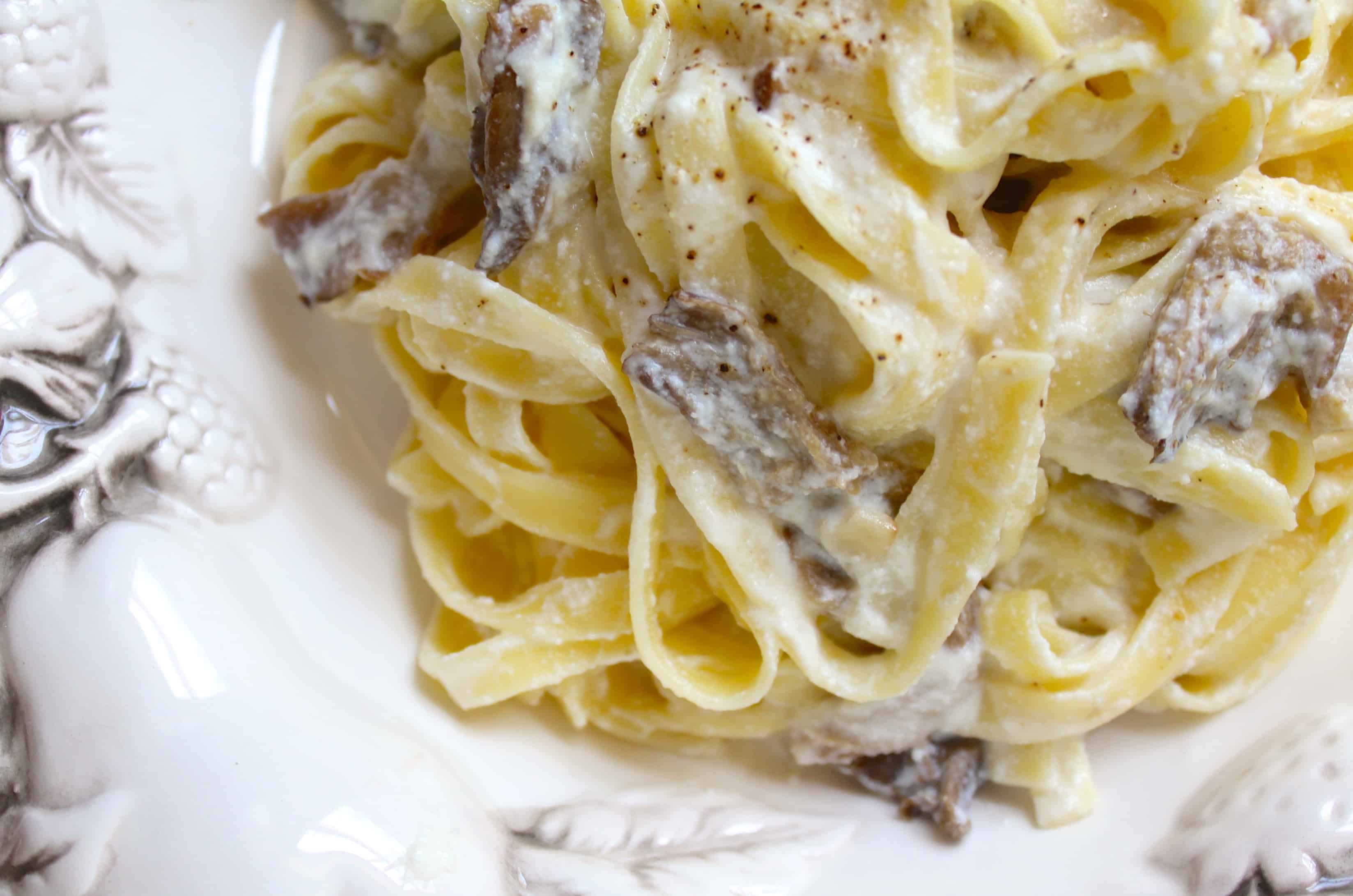 Fettuccine with Mushroom and Ricotta Cream Sauce Christina's Cucina