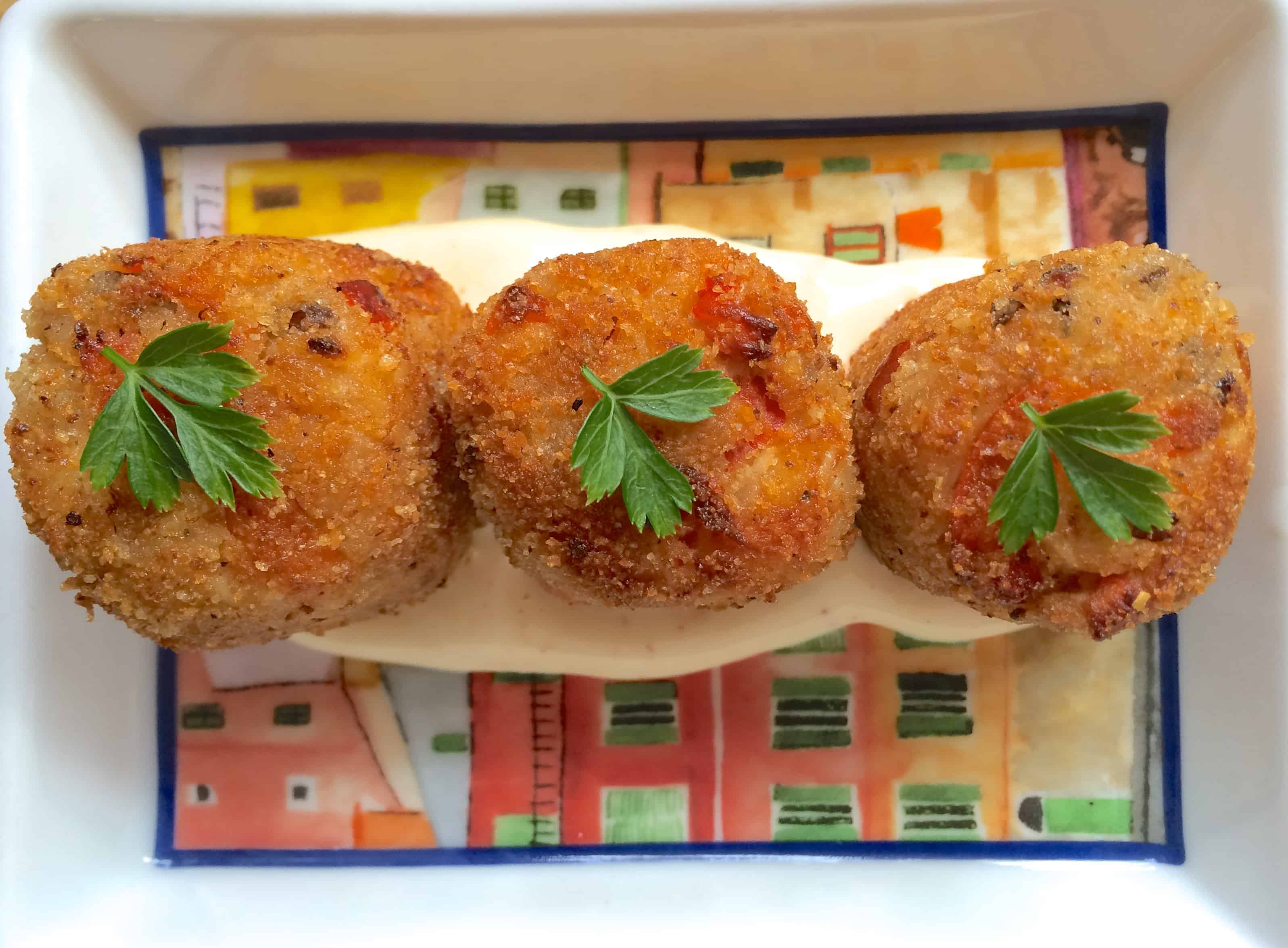 crab cakes on a plate