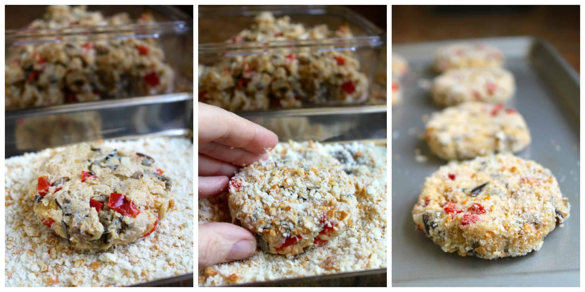 breading crab cakes