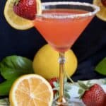Fresh Strawberry Lemon Drop Martinis