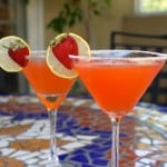 Fresh Strawberry Lemon Drop Martinis