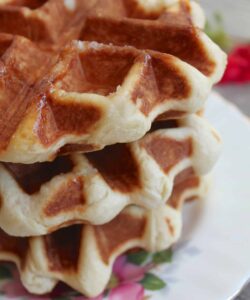 stack of three Liege waffles