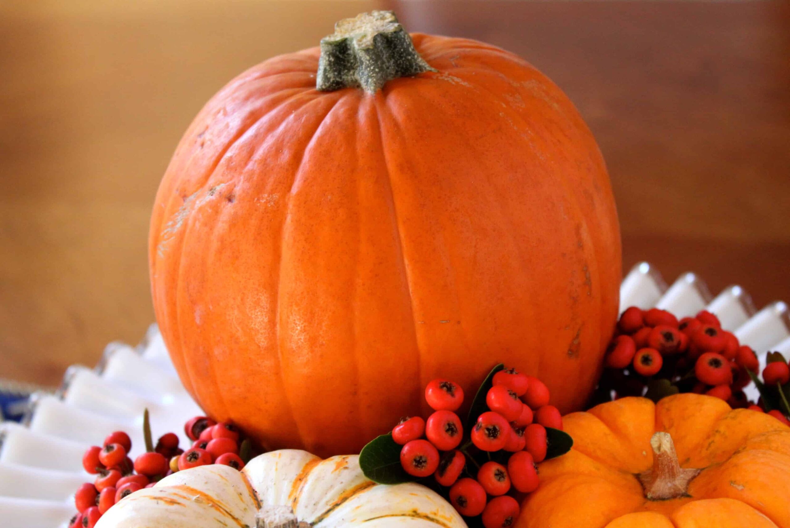 pretty pumpkin centerpiece for decoration