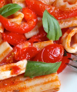 Pasta with Calamari and Red Sauce