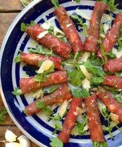 Bresaola, Arugula and Parmesan appetizers