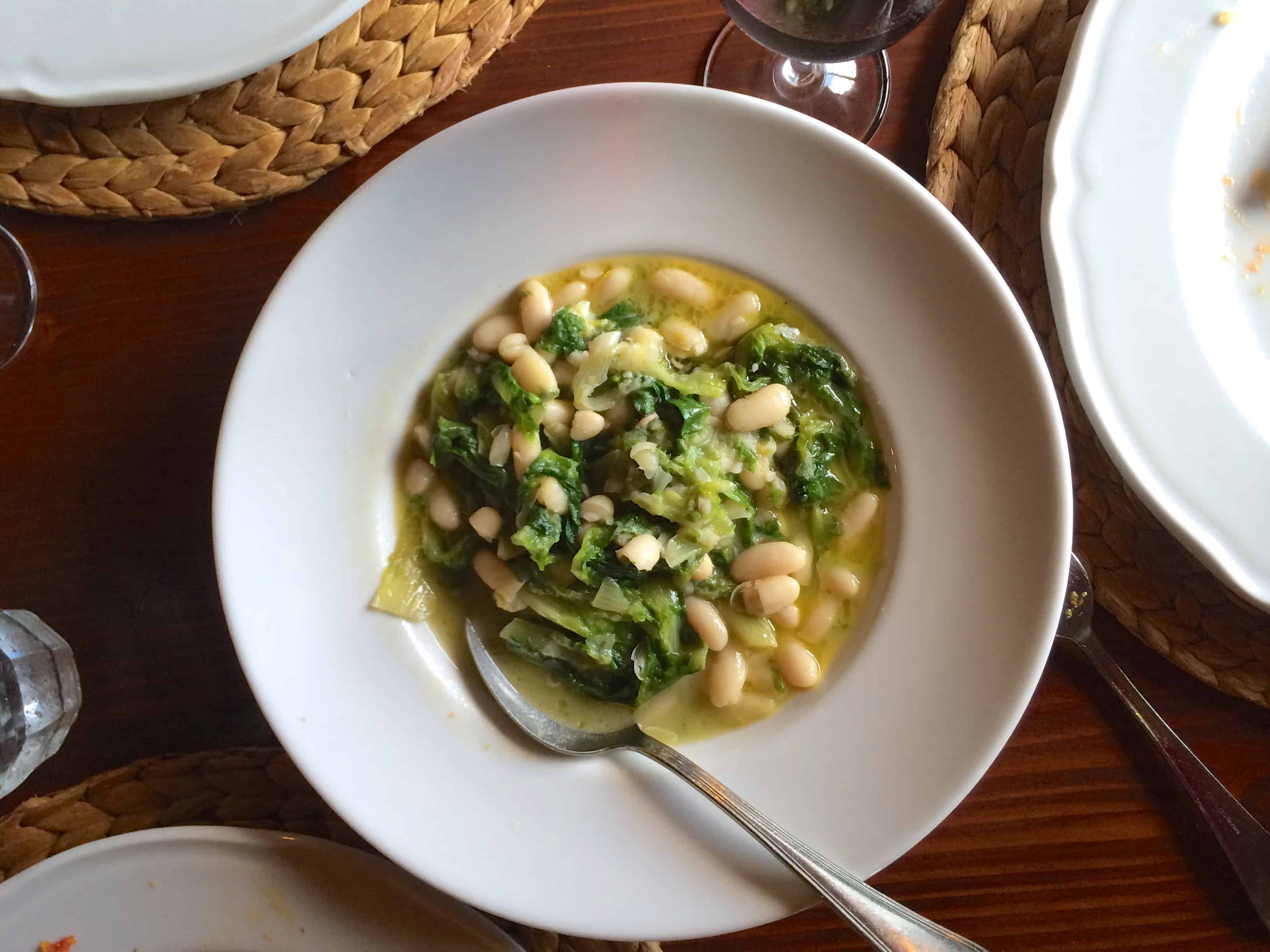 Escarole and Beans at Il Contadino