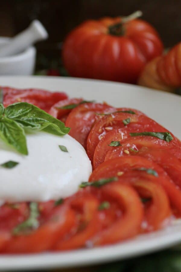 Burrata and tomatoes