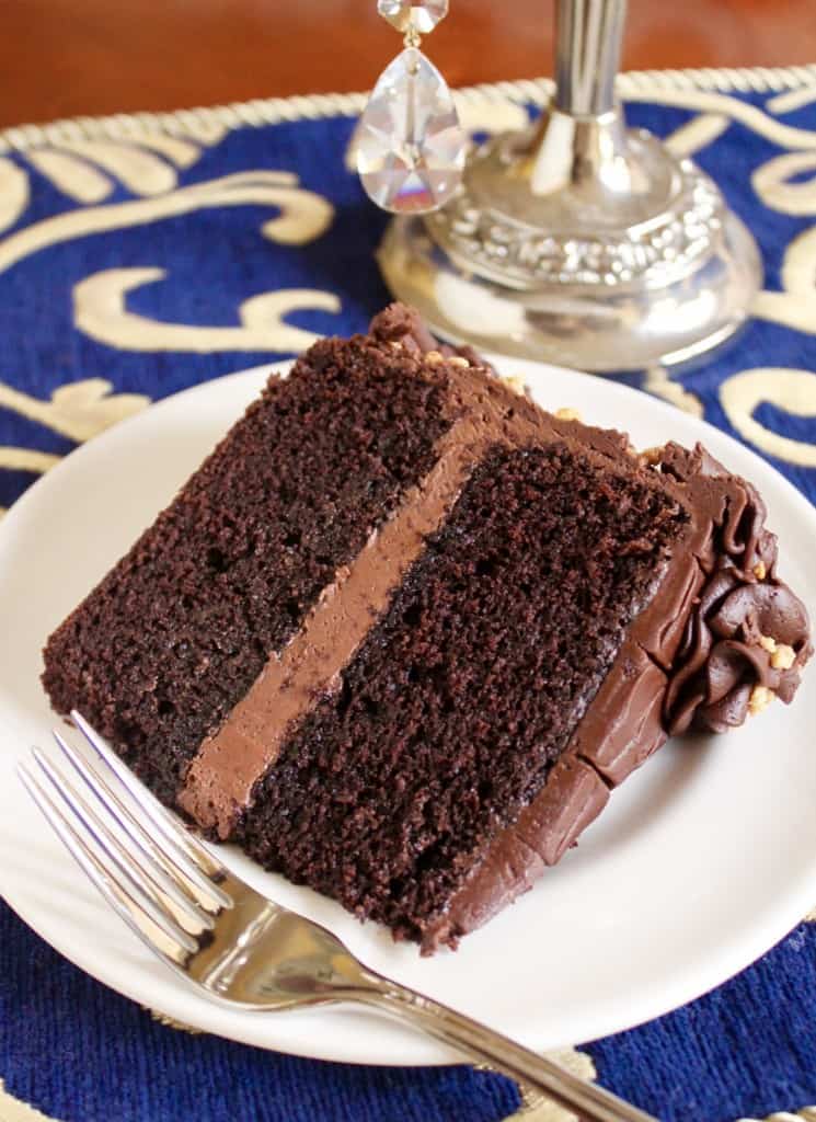slice of chocolate beetroot cake