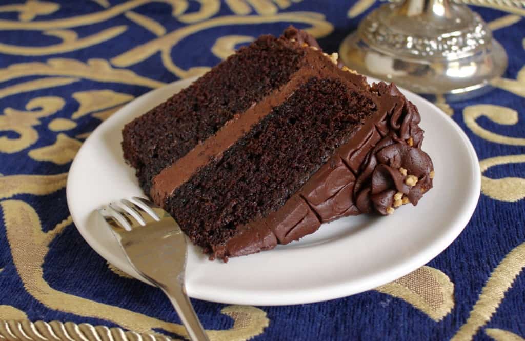 Slice of Beet Chocolate Cake