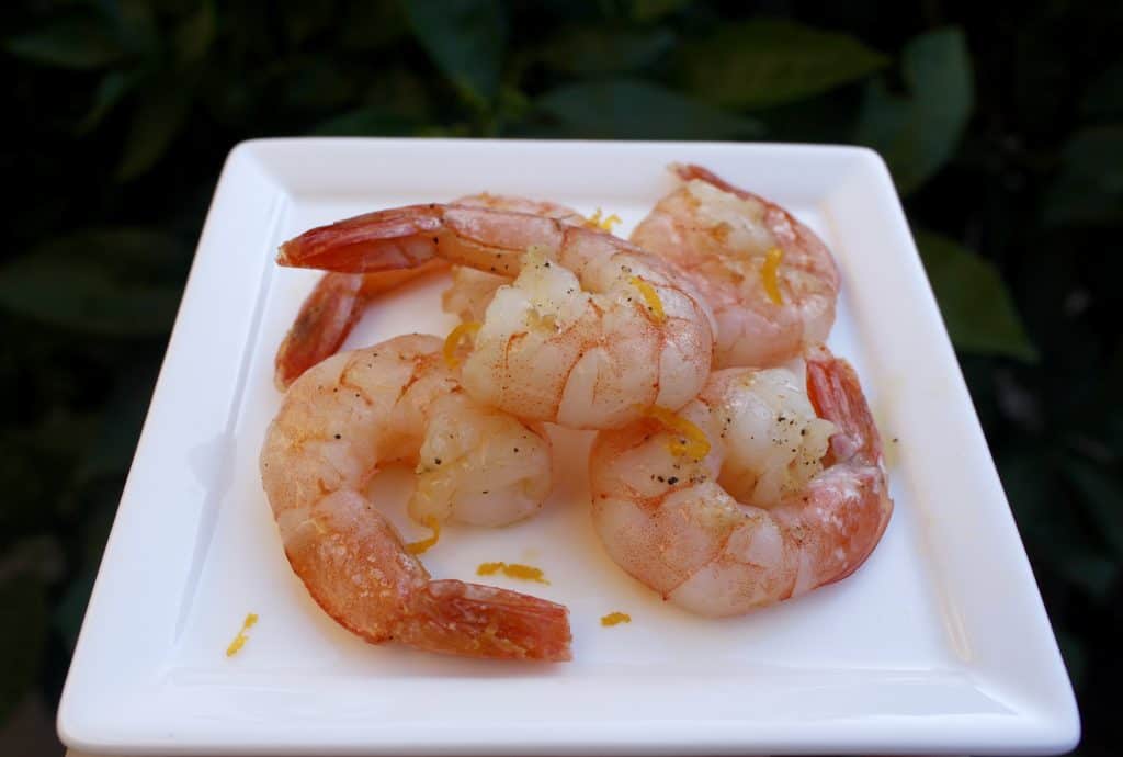 Lemon Scented Shrimp on plate