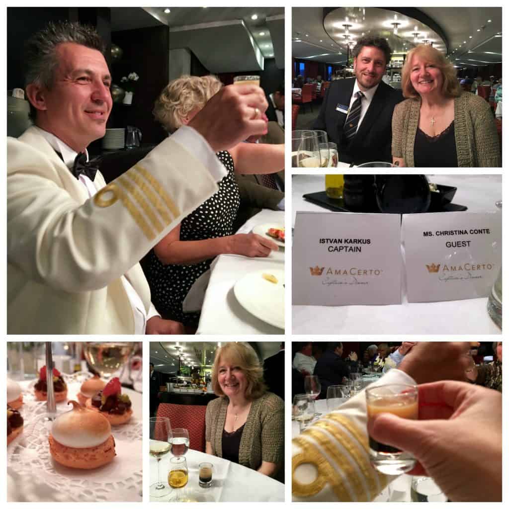 Captain's Gala Dinner collage on the AmaCerto
