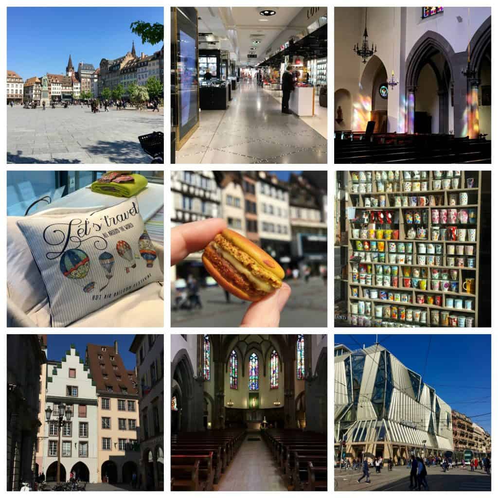 collage of sights around Strasbourg, France.