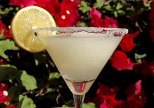 Best Lemon Drop Martini Slush with lemon slice
