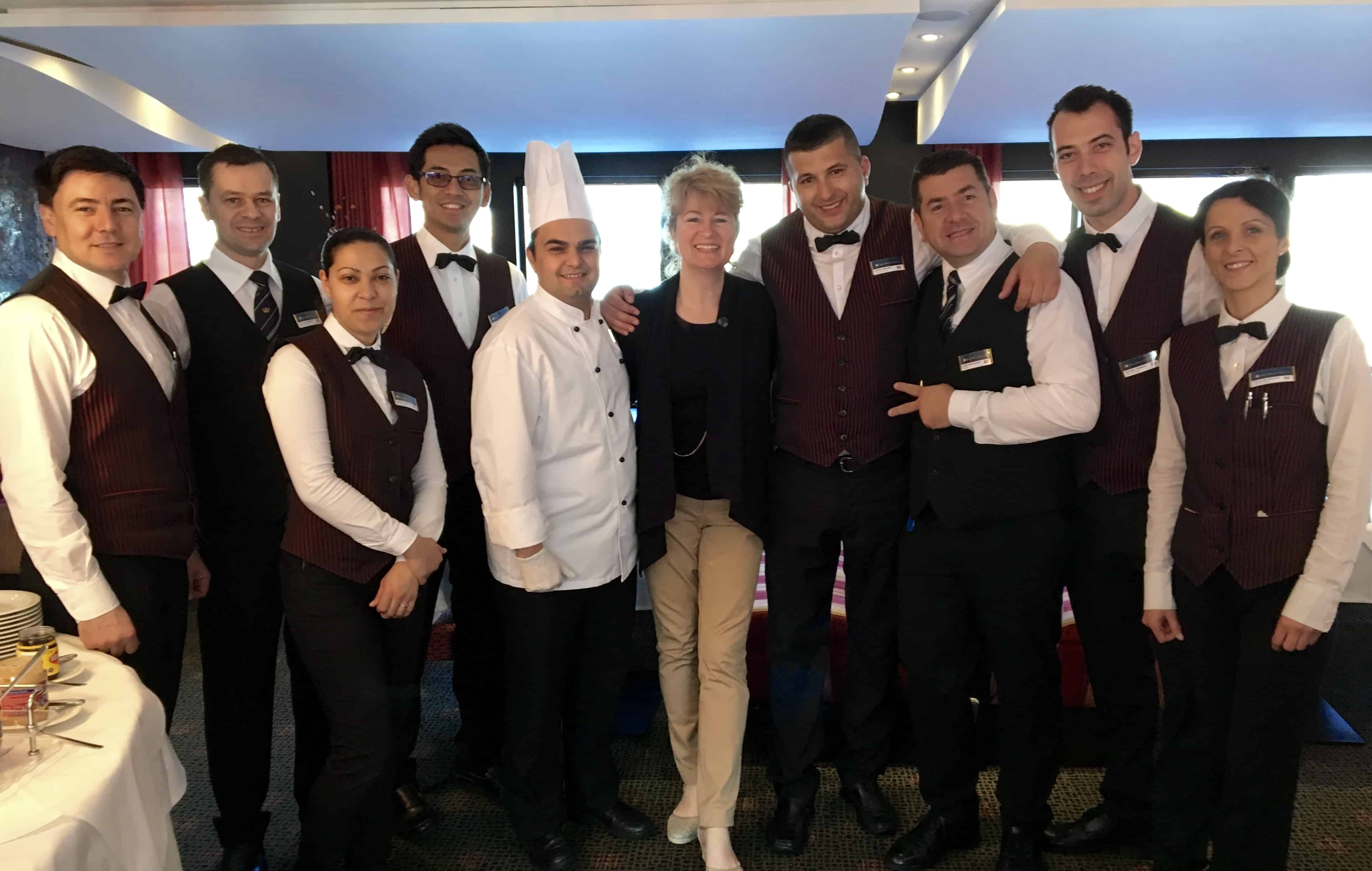 Crew of the AmaCerto with Christina from Christina's Cucina