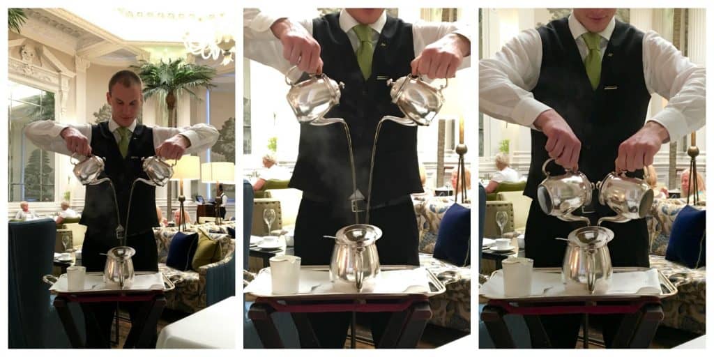 Making tea at the Balmoral Hotel in Edinburgh Making tea at the Balmoral Hotel in Edinburgh