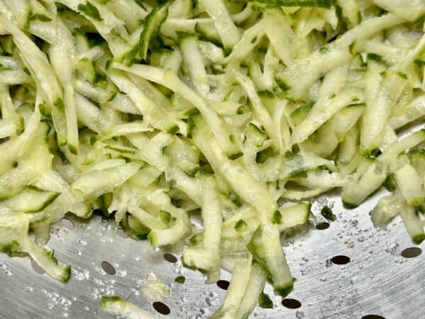 grated cucumber