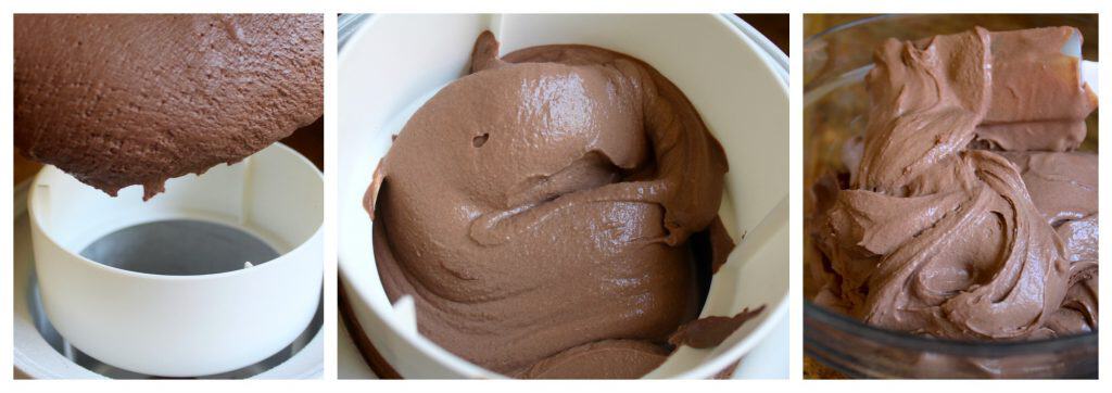 Making chocolate ice cream