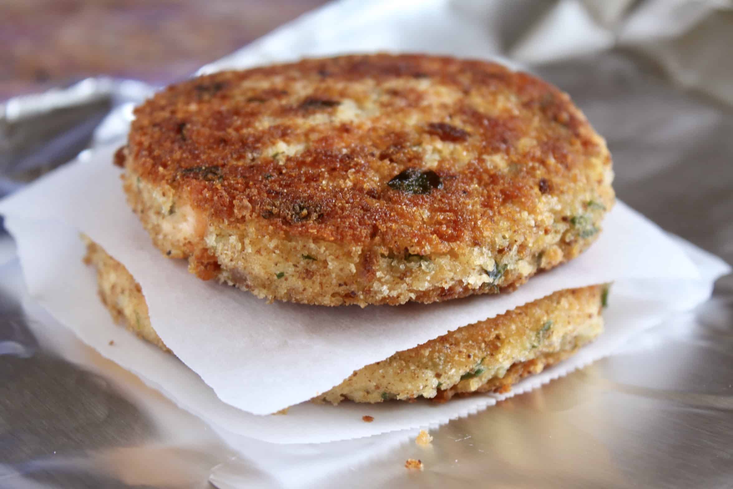 Fish patties ready to freeze