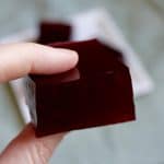 Black Currant Gelatin Cubes Made from Black Currant Concentrate