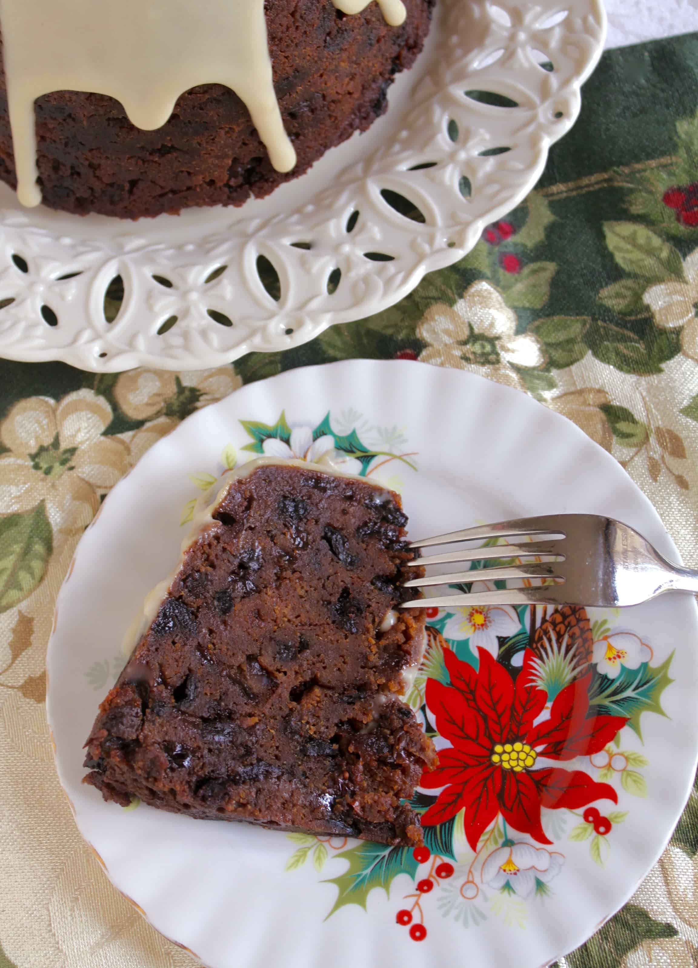 christmas pudding on a plate