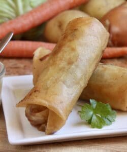 lumpia and vegetables