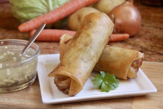 lumpia and vegetables