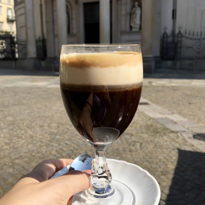 Bicerin coffee and cocoa beverage in Turin