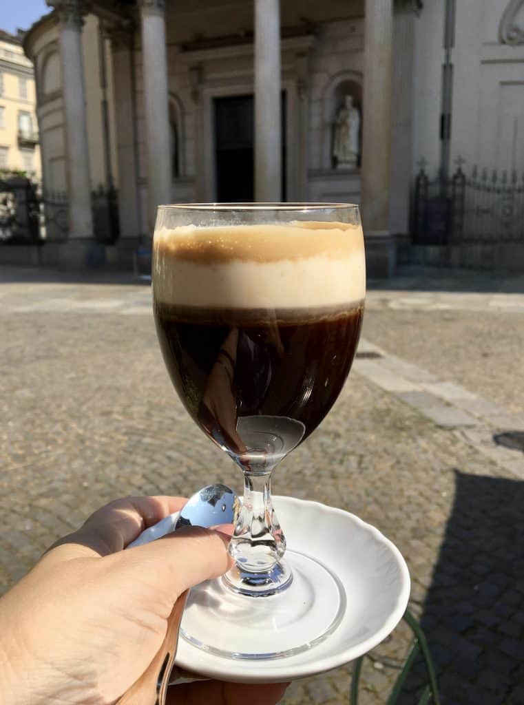 Bicerin coffee and cocoa beverage in Turin