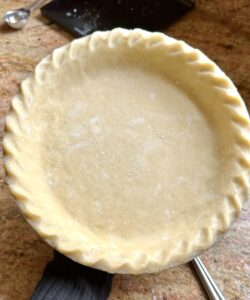 holding pie crust